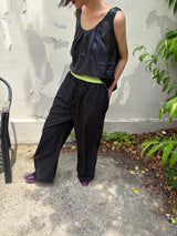 nylon wide pants