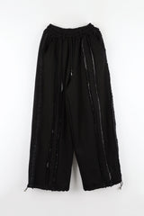 Layered brushed banding pants