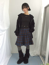 パンチダメージフーデッドニットウェアジップアップ