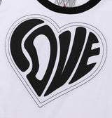 ハートカッティングクロップTシャツ (白