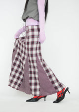 vintage check skirt red ver.