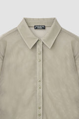 Sheer Mesh Shirt / Beige