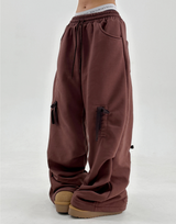 (SHIRRED BOW❤/BRUSHED FLEECE❤/100% COTTON) TRAINING BOW PANTS - 3 COLOR