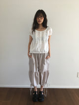 Shirring harem pants 