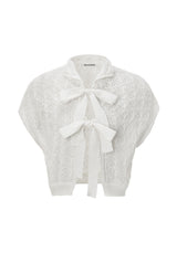 Ribbon cape cardigan