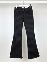 STRIPE BOOTS CUT JEANS