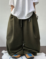 KNEE ツータックバルーンキーリングロングパンツ 🤎🩶🖤🤍💚6COLOR
