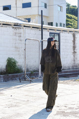 (W) DOUBLE-POCKETED LEOPARD PANTS