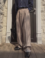 Woobin Two Tuck Wide Slacks