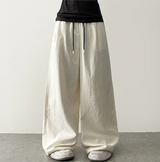 Lenny waist banding color nylon rust lock wide pants