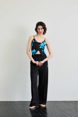 FLUTTER TOP / BLUE