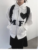 Love me!♥ hood zip-up (2color)