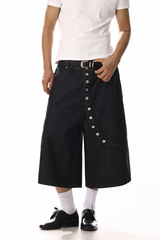 Button Front Cropped Jeans