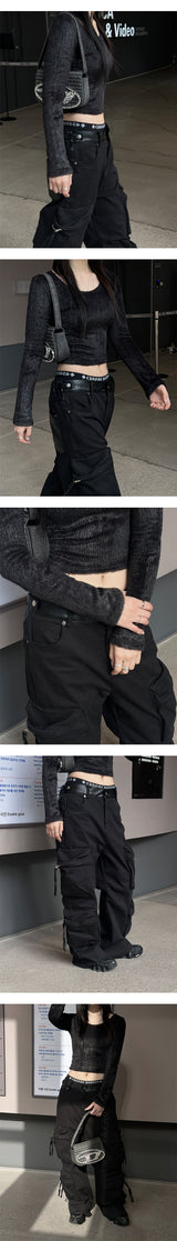 [F/W] Mohair crop Slim fit long sleeves(4color)