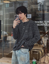 ラブピグメントヘンリーネック長袖Tシャツ