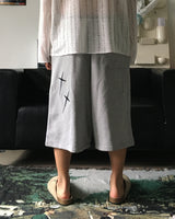 AO クロスエンブロイダリーバミューダスウェットパンツ