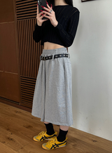 [Unisex] ベルト付きスウェットバミューダパンツ(3color)