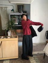 No.1380 R crop hood ZIP-UP (5color)