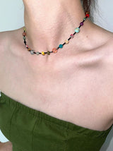Mixed color gemstone necklace