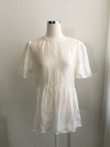 Sheer back ribbon blouse