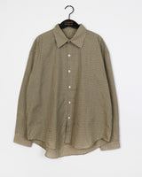 [UNISEX] スケット 秋 チェック オーバーサイズ フィット 長袖シャツ