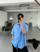  Wegner Nylon Pigment Overfit Short Sleeve Shirt