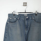 diagonal wide denim