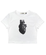 ハート半袖Tシャツ White