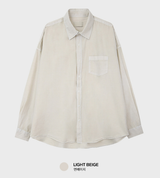 Glass Pigment Basic Cotton Shirt 