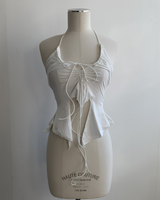 General Shirring Strap Top (White)