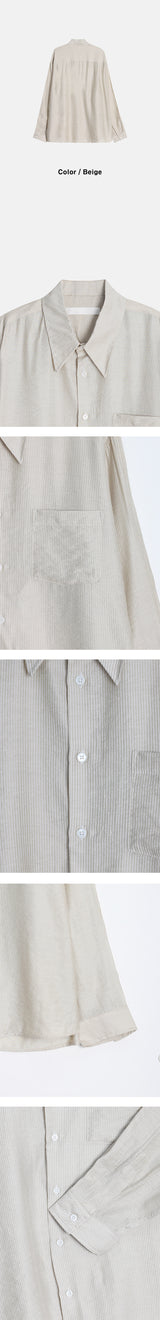 [S/S] シアーサッカーストライプシャツ(4color)