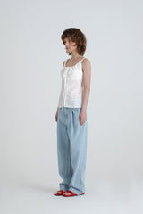 Eyelet button blouse_ivory