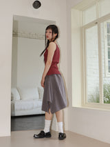 ストライプジャージベスト (RED)