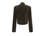 Suede Rider Cropped Jacket
