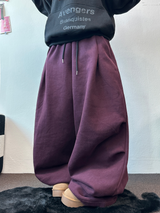 パラシュートツーピンタックバルーンロングワイドパンツ 🖤🩶💜🤎🩷5COLOR