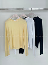 フラフィーアンドベーシックプレーン長袖Tシャツ