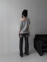 cat brush wide denim