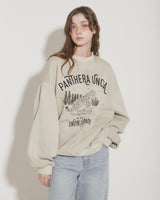 SNOW LEOPARD PRINT SWEATSHIRT [brushed] [BEIGE]