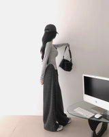 [MADE] タスサイドスリット長袖トップ