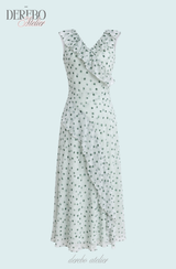 Mint Soufflé Frill Long Dress
