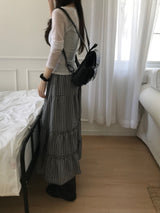 River Check Long Skirt (one color)
