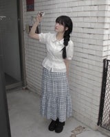 papaya frill blouse