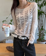Golgi lettering long sleeves(3color)