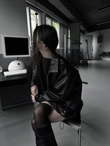 classic washed leather jacket