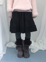 Suede Rabbit Fur Boots