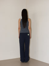 SEERSUCKER BUTTON PANTS (NAVY)