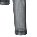 8287 Graffiti Logo Sheer Long Sleeve Turtleneck Top (Gray)