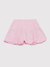 Balloon-fit Cotton Mini Skirt Barbie pink