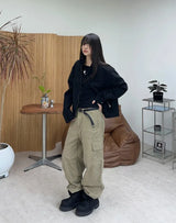 モダン ヴィンテージ ウォッシュド カーゴ パンツ