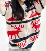(CUTE♥ ZIPPER POINT♥/NORDIC♥) NORDIC ONE-WAY ZIP-UP